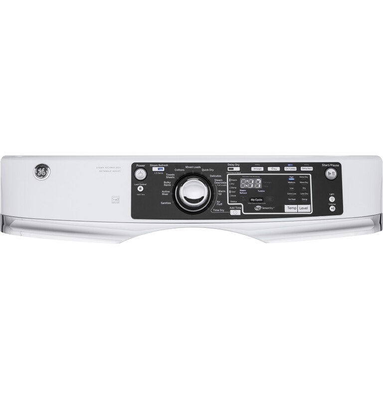 8.3 cu. ft. Capacity RightHeight Front Load Electric Dryer with Steam GFD49ERSKWW, product image 2 of 10