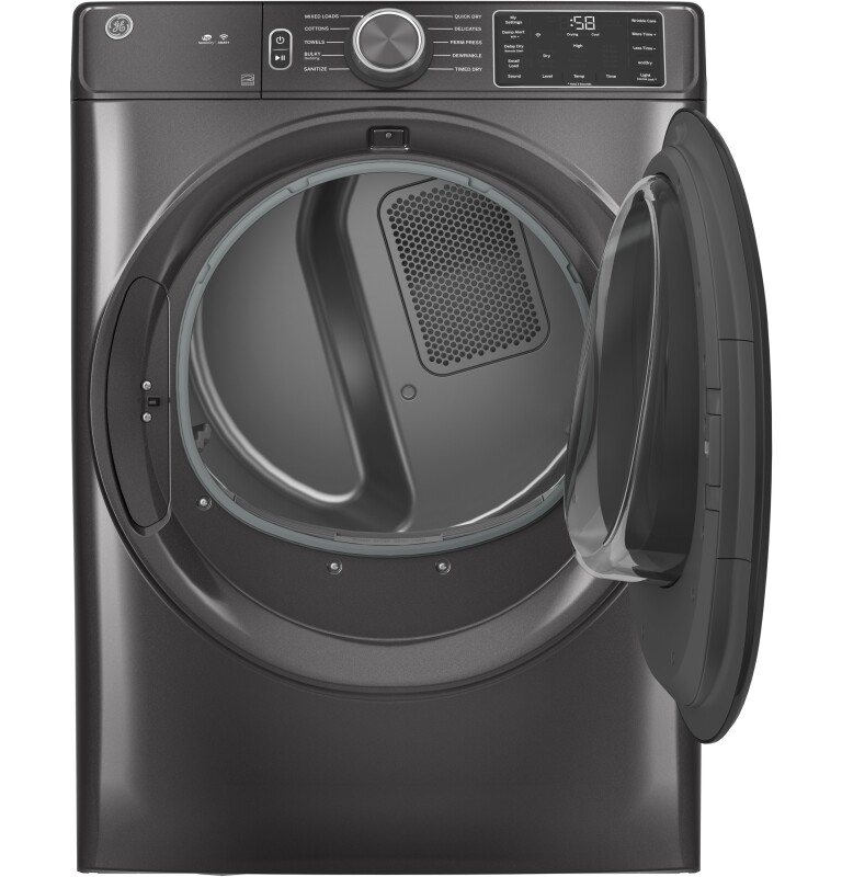 7.8 cu. ft. Capacity Smart Front Load Electric Dryer with Sanitize Cycle GFD55ESPNDG
