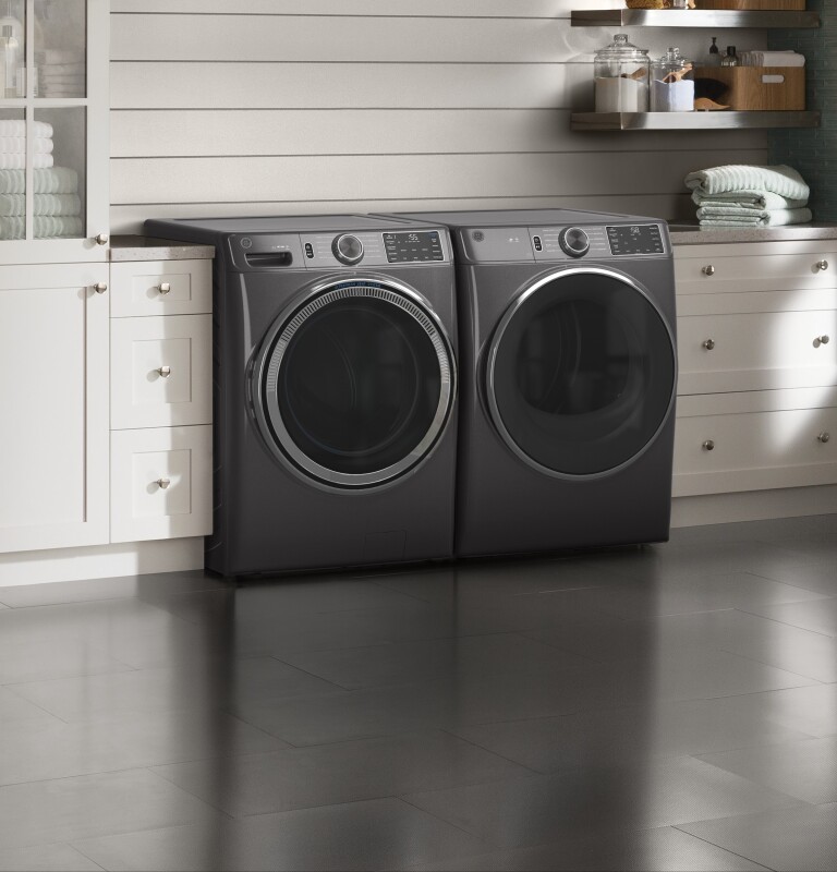 7.8 cu. ft. Capacity Smart Front Load Electric Dryer with Sanitize Cycle GFD55ESPNDG