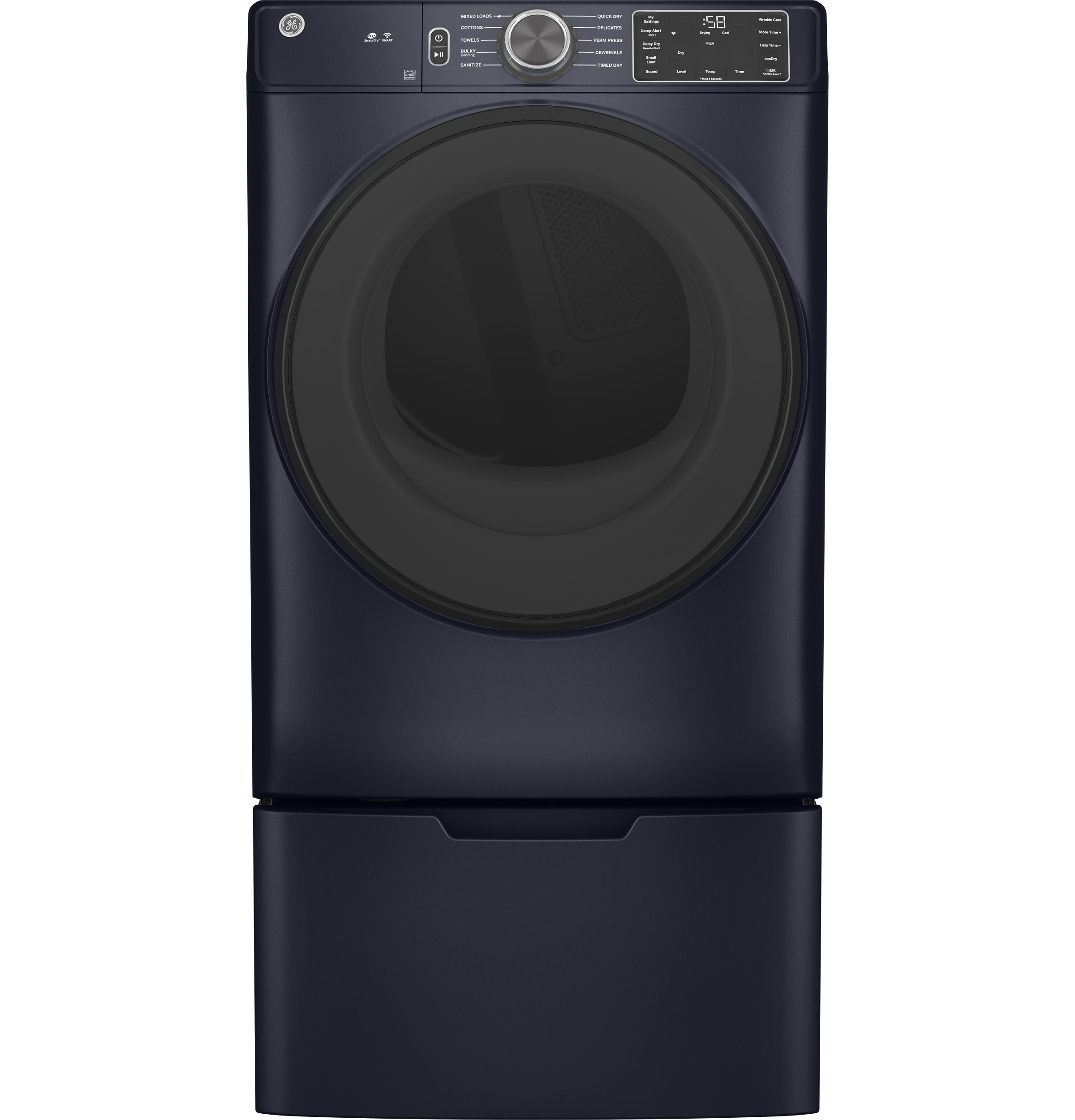 7.8 cu. ft. Capacity Smart Front Load Electric Dryer with Sanitize Cycle view 2