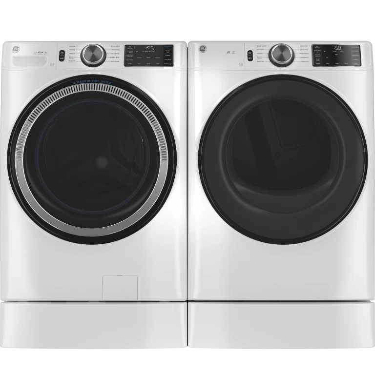 7.8 cu. ft. Capacity Smart Front Load Electric Dryer with Sanitize Cycle GFD55ESSNWW