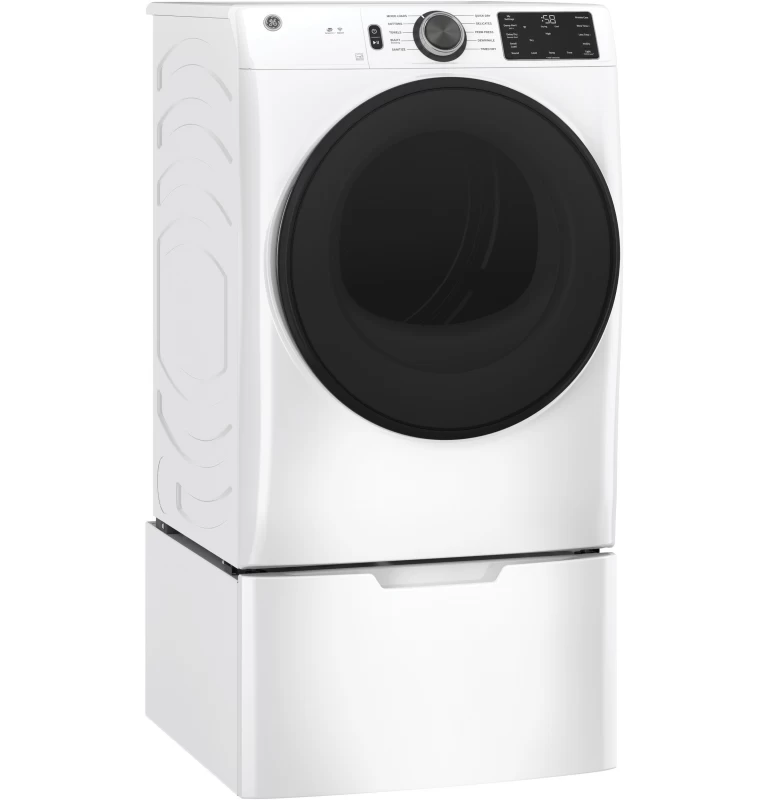 7.8 cu. ft. Capacity Smart Front Load Electric Dryer with Sanitize Cycle GFD55ESSNWW