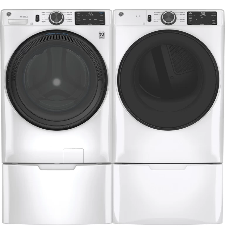 7.8 cu. ft. Capacity Smart Front Load Electric Dryer with Sanitize Cycle GFD55ESSNWW