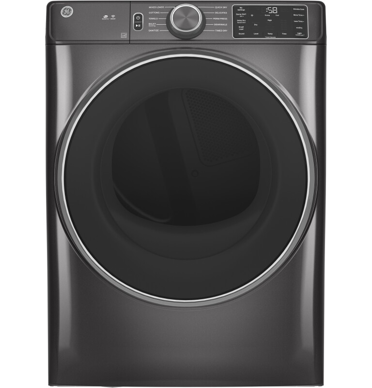 7.8 cu. ft. Capacity Smart Front Load Gas Dryer with Sanitize Cycle GFD55GSPNDG