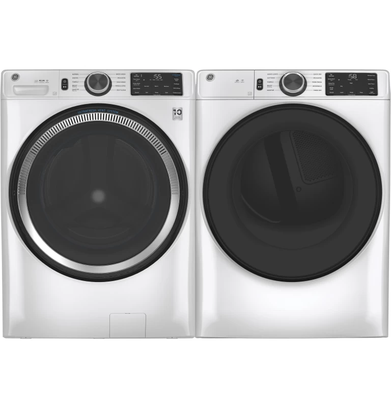 ENERGY STAR 7.8 cu. ft. Capacity Smart Front Load Gas Dryer with Sanitize Cycle GFD55GSSNWW