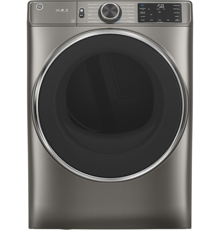 7.8 cu. ft. Capacity Smart Front Load Electric Dryer with Steam and Sanitize Cycle GFD65ESPNSN