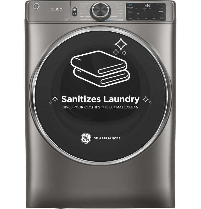 7.8 cu. ft. Capacity Smart Front Load Electric Dryer with Steam and Sanitize Cycle GFD65ESPNSN, product image 20 of 24