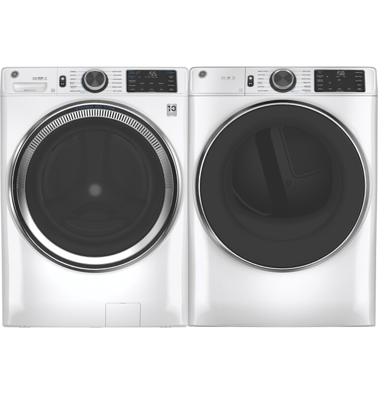 7.8 cu. ft. Capacity Smart Front Load Electric Dryer with Steam and Sanitize Cycle GFD65ESSNWW