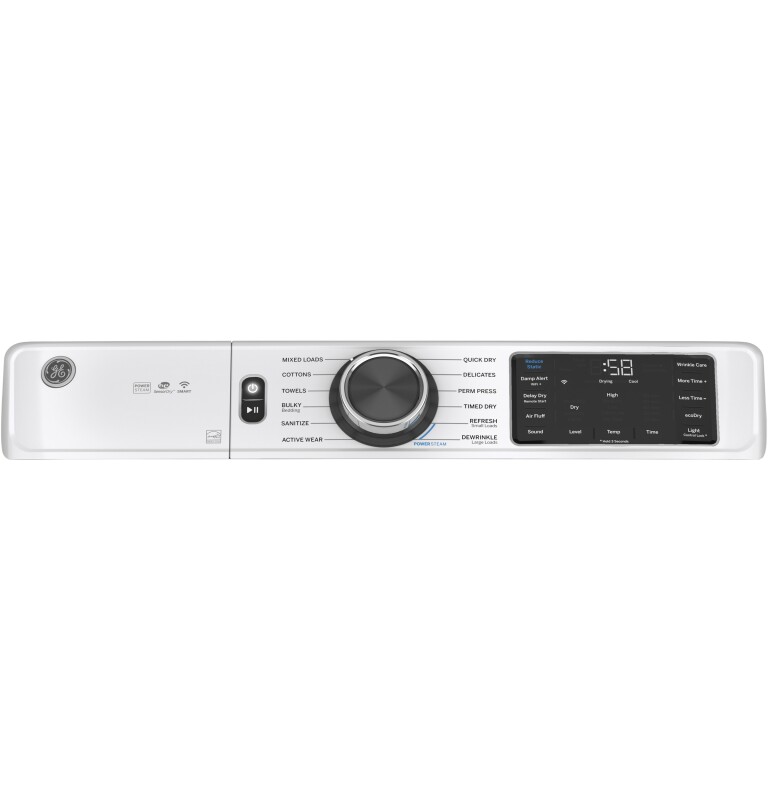 7.8 cu. ft. Capacity Smart Front Load Electric Dryer with Steam and Sanitize Cycle GFD65ESSNWW