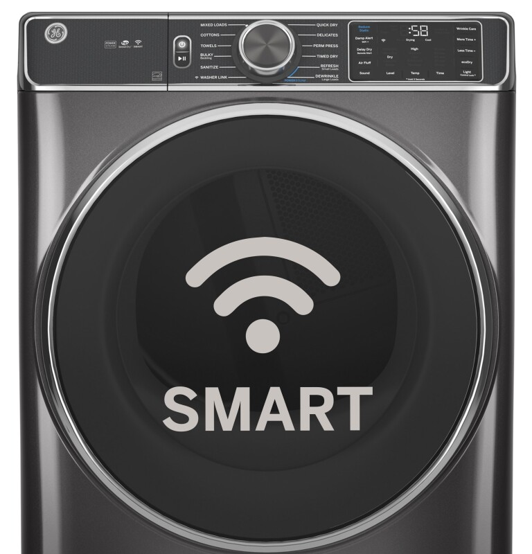 7.8 cu. ft. Capacity Smart Front Load Electric Dryer with Steam and Sanitize Cycle GFD65ESSNWW