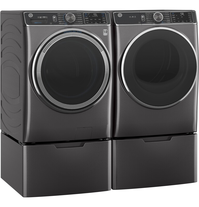 7.8 cu. ft. Capacity Smart Front Load Electric Dryer with Steam and Sanitize Cycle GFD85ESPNDG