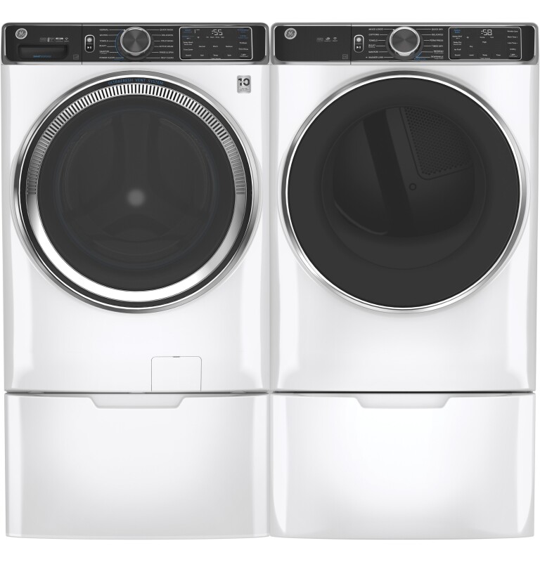 7.8 cu. ft. Capacity Smart Front Load Electric Dryer with Steam and Sanitize Cycle GFD85ESSNWW