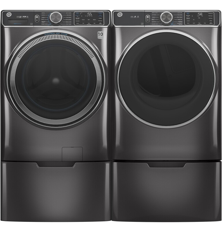 7.8 cu. ft. Capacity Smart Front Load Gas Dryer with Steam and Sanitize Cycle GFD85GSPNDG