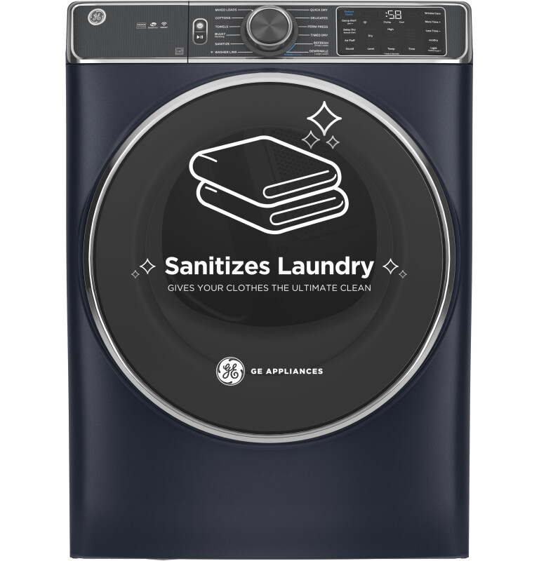 7.8 cu. ft. Capacity Smart Front Load Gas Dryer with Steam and Sanitize Cycle GFD85GSPNRS