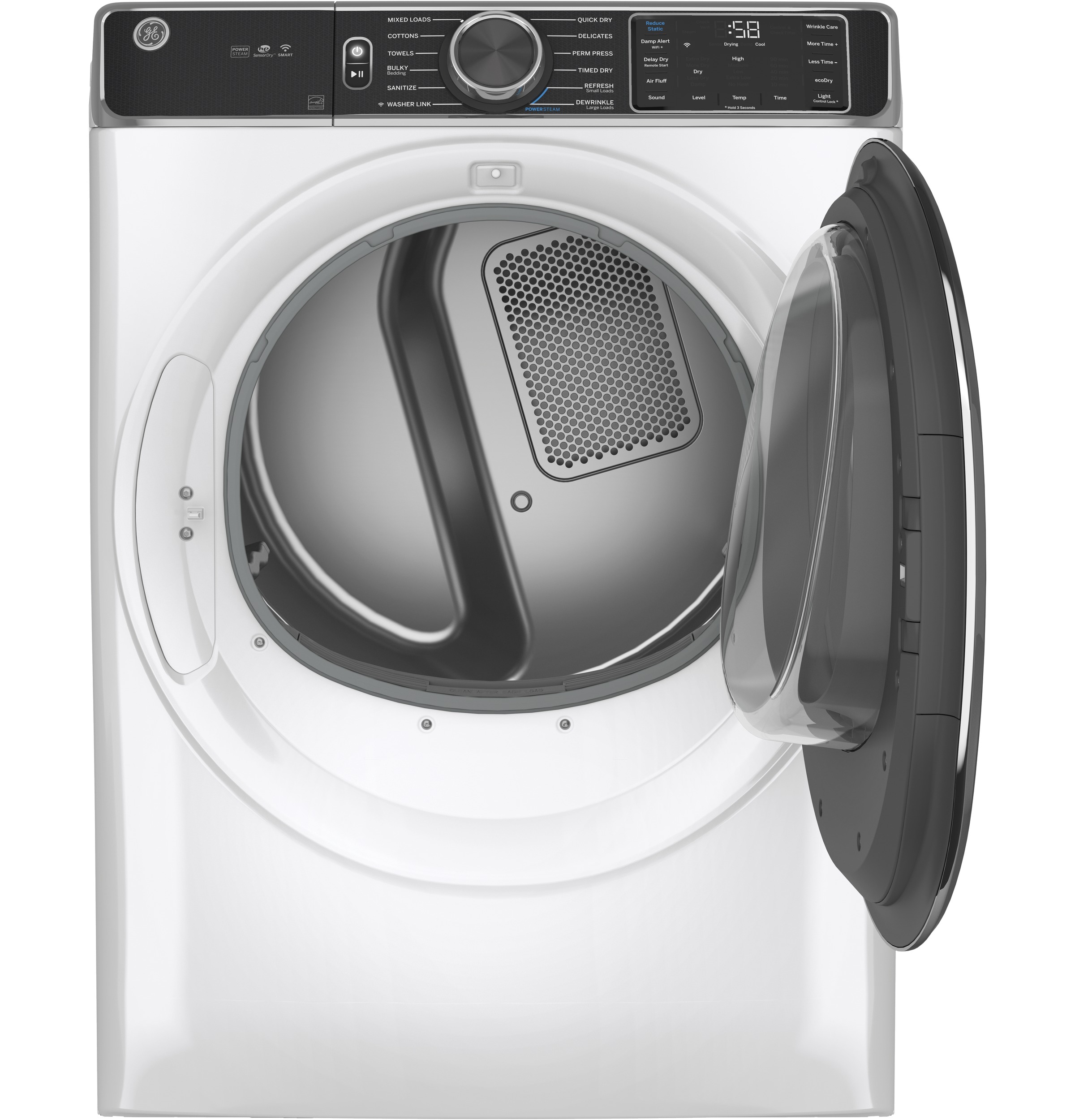 7.8 cu. ft. Capacity Smart Front Load Gas Dryer with Steam and Sanitize Cycle GFD85GSSNWW