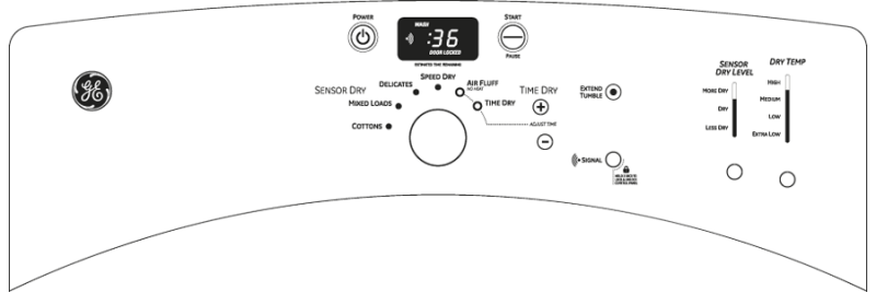 7.0 Cu. Ft. Super Capacity Electric Dryer GFDN100ELWW, product image 4 of 5