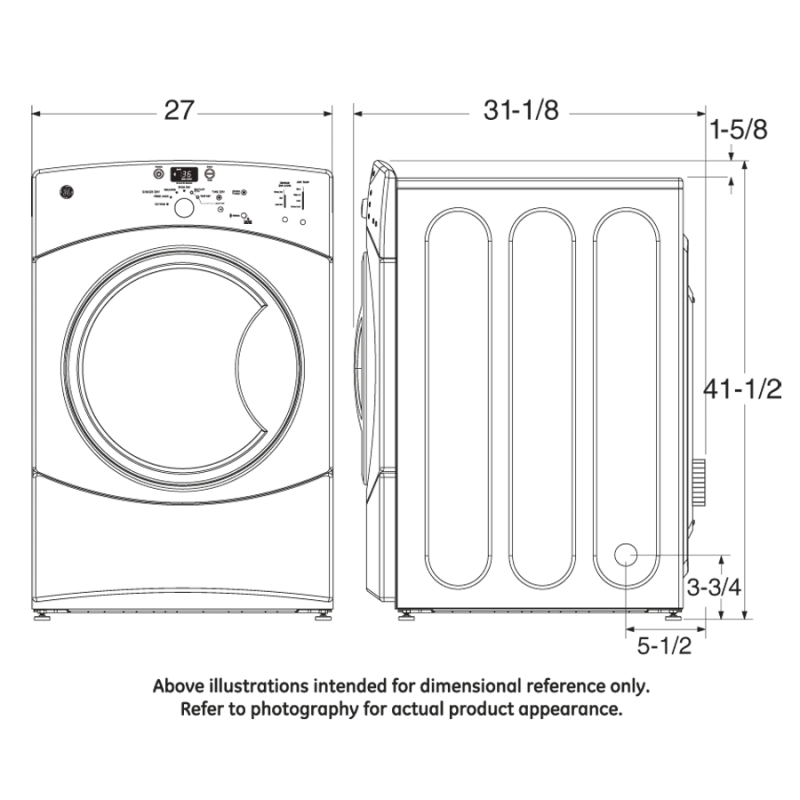 7.0 Cu. Ft. Super Capacity Electric Dryer GFDN100ELWW, product image 5 of 5