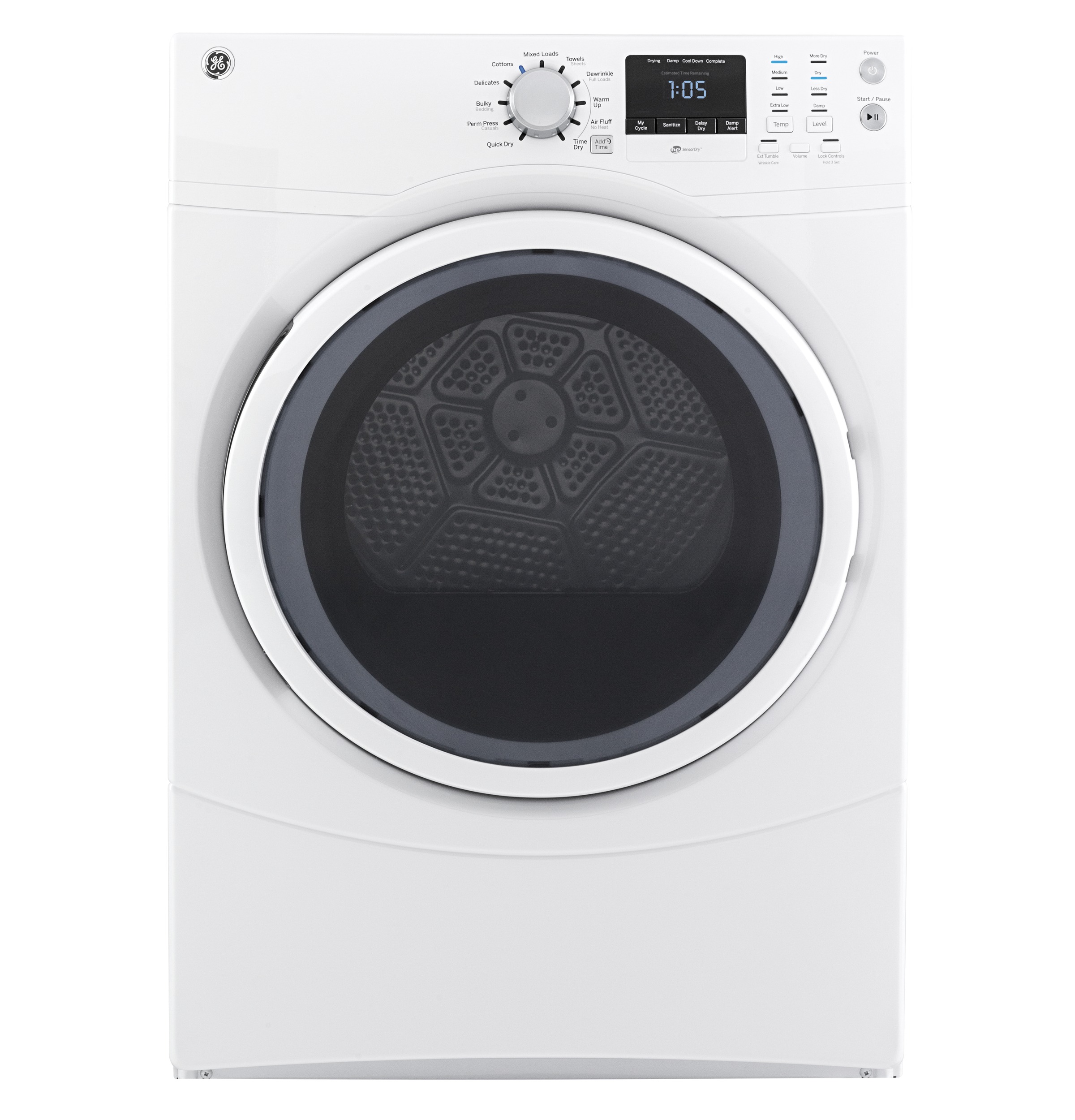 7.5 cu. ft. capacity frontload dryer GFDN160GJWW