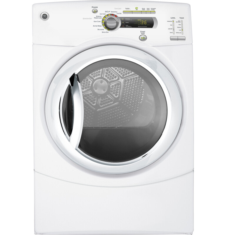 7.0 cu. ft. stainless steel capacity frontload dryer GFDN240ELWW