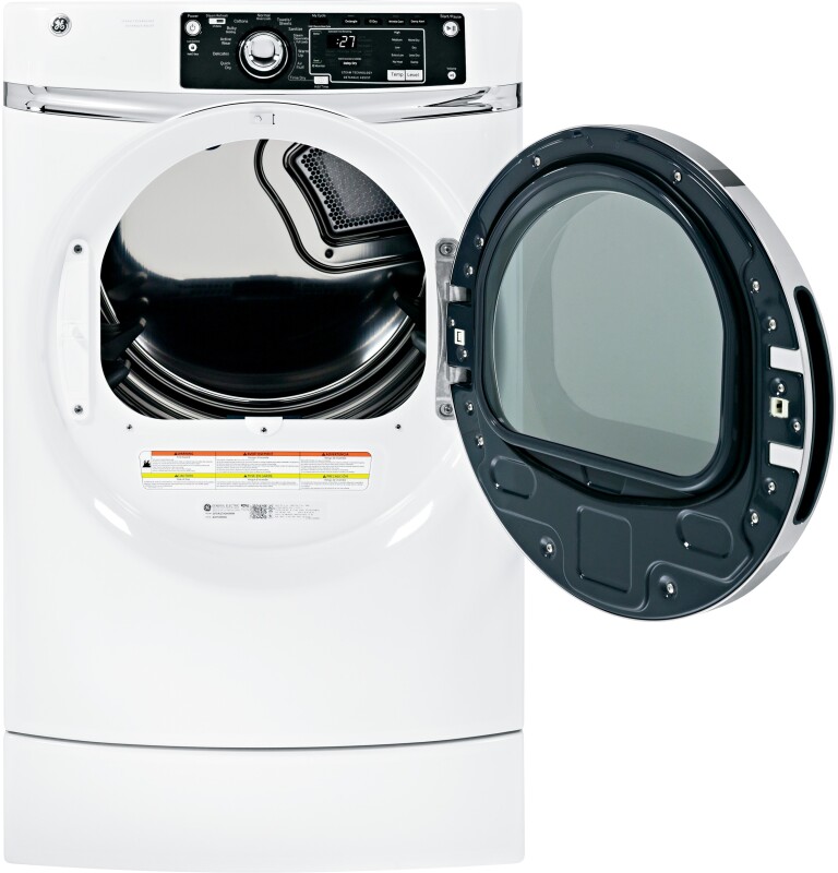 8.1 cu. ft. capacity RightHeight Design Front Load gas dryer with steam GFDR270GHWW, product image 3 of 14
