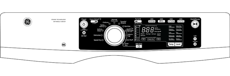 8.3 cu. ft. capacity RightHeight Design Front Load electric dryer with steam GFDR480EFWW, product image 15 of 16