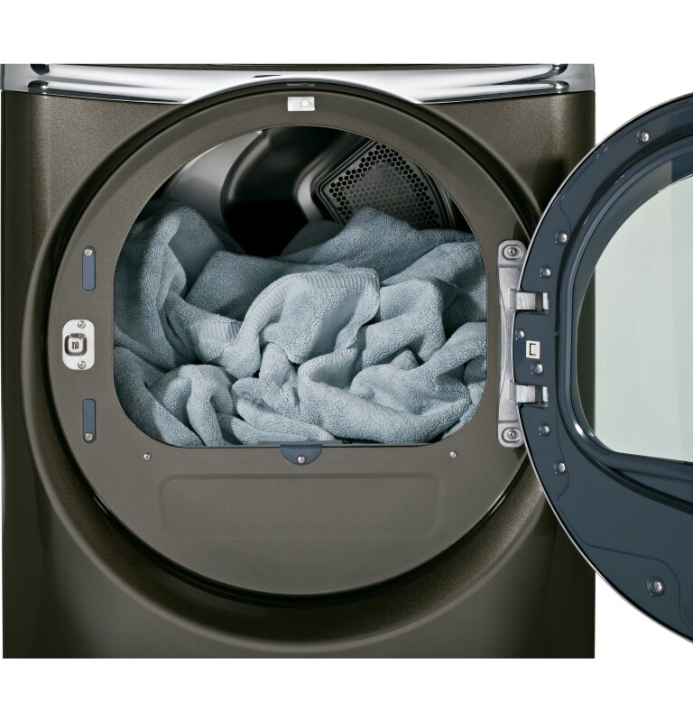 8.3 cu. ft. capacity RightHeight Design Front Load electric dryer with steam GFDR485EFMC, product image 7 of 20