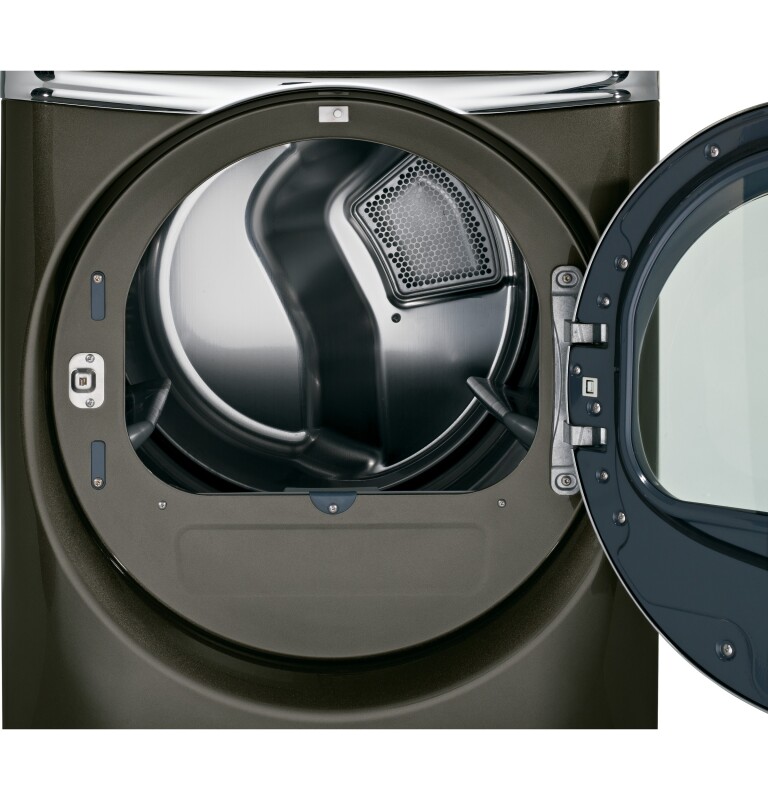 8.3 cu. ft. capacity RightHeight Design Front Load electric dryer with steam GFDR485EFMC, product image 8 of 20