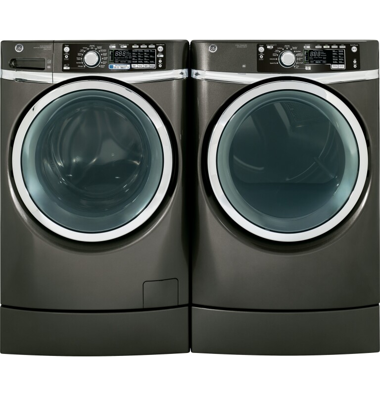 8.3 cu. ft. capacity RightHeight Design Front Load electric dryer with steam GFDR485EFMC, product image 9 of 20