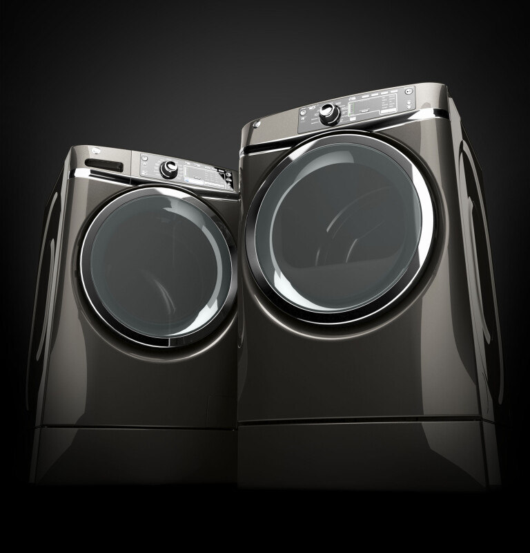 8.3 cu. ft. capacity RightHeight Design Front Load electric dryer with steam GFDR485EFMC, product image 11 of 20