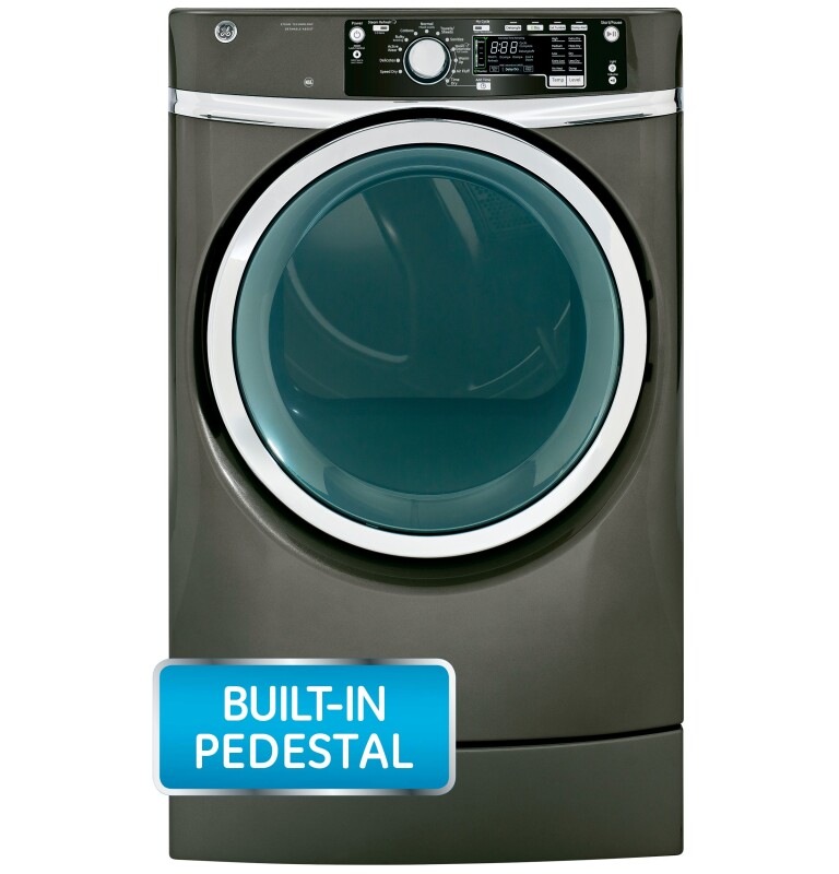 8.3 cu. ft. capacity RightHeight Design Front Load electric dryer with steam GFDR485EFMC, product image 18 of 20