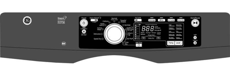 8.3 cu. ft. capacity RightHeight Design Front Load electric dryer with steam GFDR485EFMC, product image 19 of 20