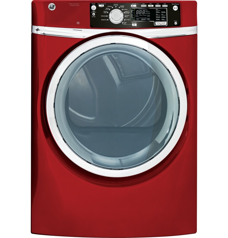 8.1 cu. ft. capacity Front Load gas dryer with steam GFDS265GFRR