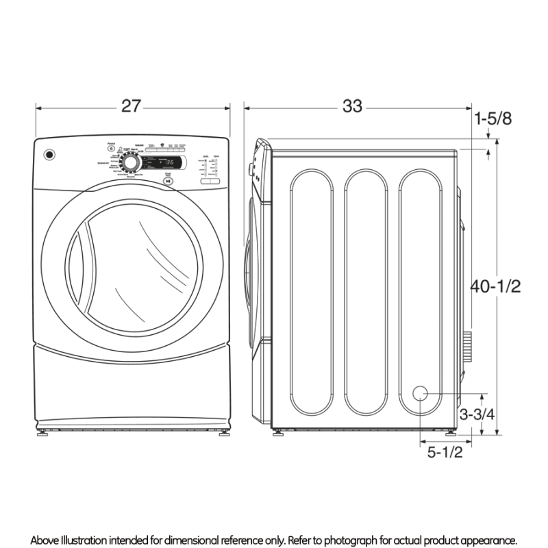 7.5 Cu.Ft. Capacity Gas Dryer with Steam GFDS355GLMV, product image 4 of 4