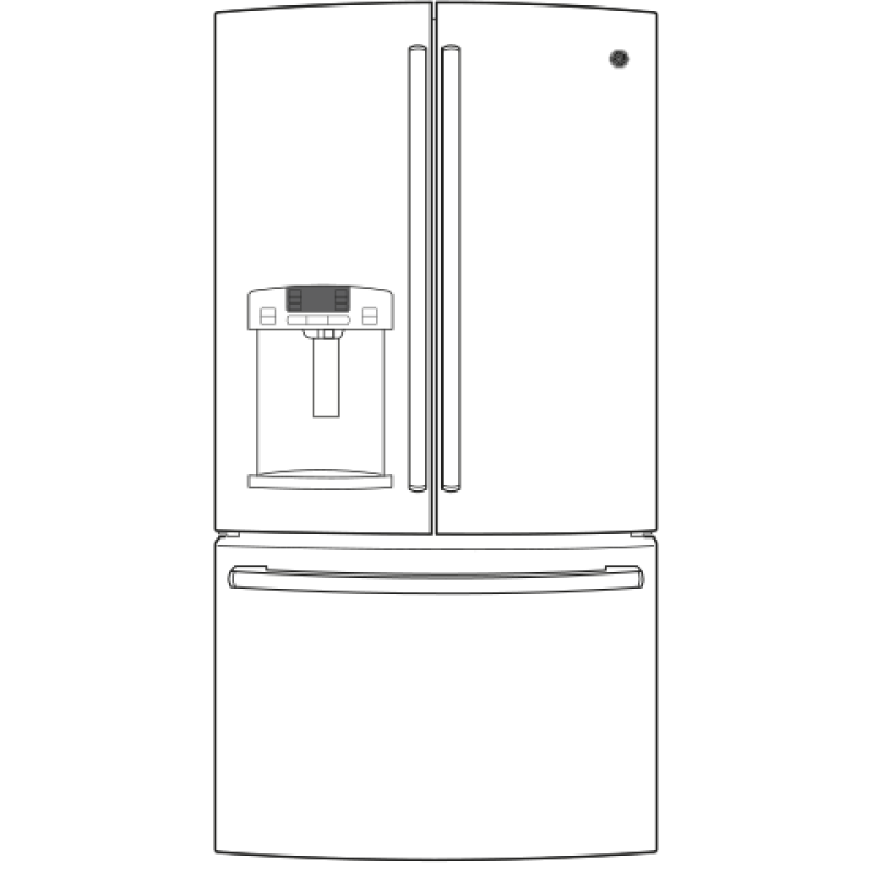 25.7 Cu. Ft. French-Door Refrigerator GFE26GGHBB