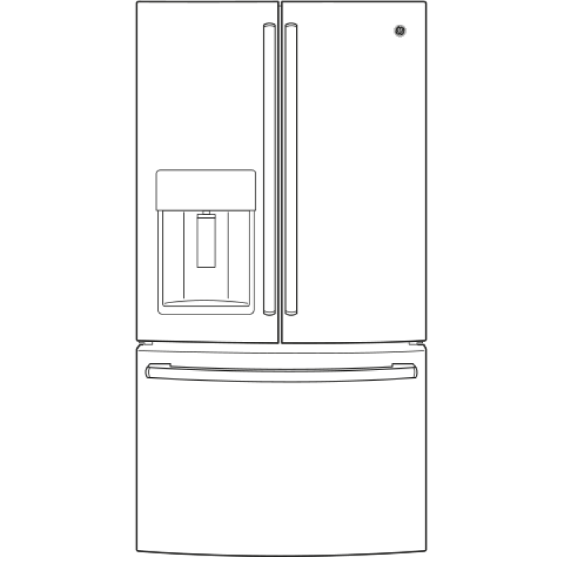 25.8 Cu. Ft. French-Door Refrigerator GFE26GGKWW