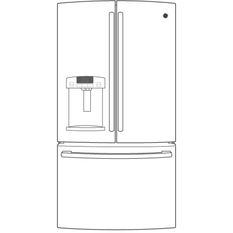 26.7 Cu. Ft. French-Door Refrigerator GFE27GGDWW