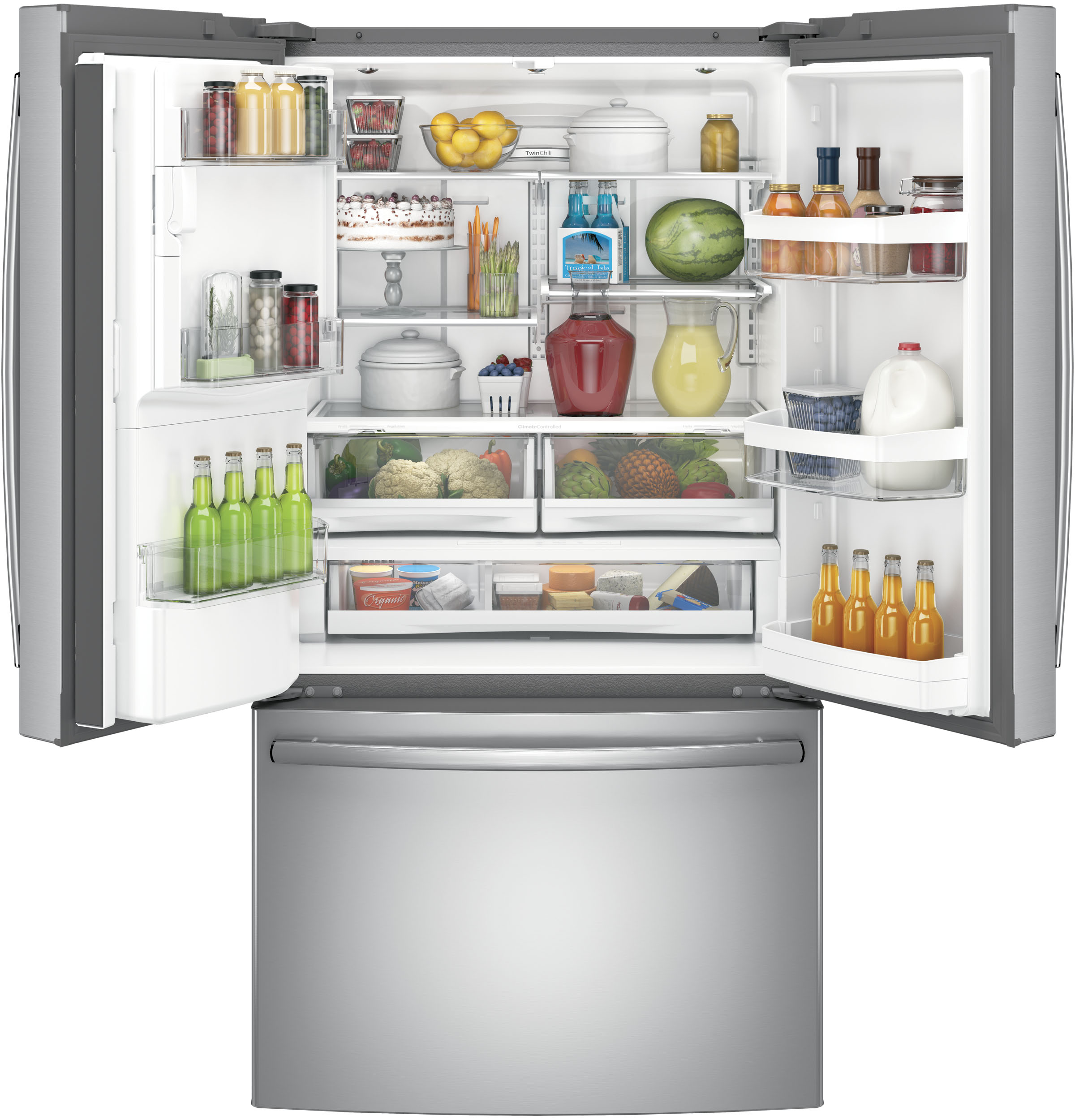 27.7 Cu. Ft. French-Door Refrigerator GFE28HSKSS, product image 2 of 11