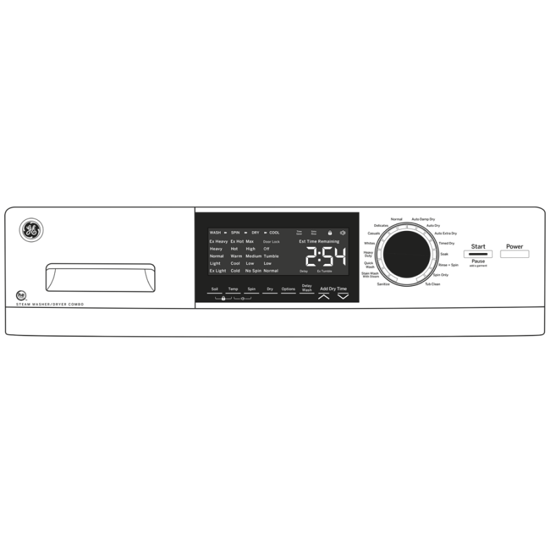 24" 2.4 cu. ft.Capacity Front Load Washer/Condenser Dryer Combo view 3