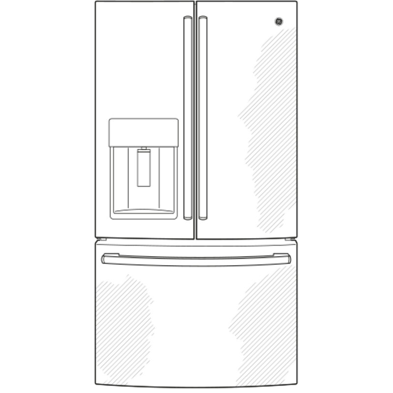 25.8 Cu. Ft. French-Door Refrigerator GFS26GMNES, product image 9 of 10