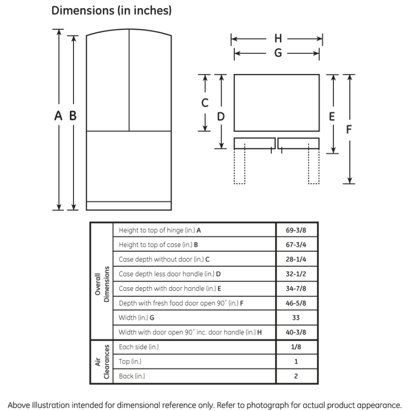 22.0 Cu. Ft. French-Door Refrigerator GFSF2KEYWW
