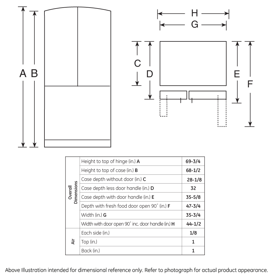 25.9 Cu. Ft. French-Door Refrigerator with Icemaker GFSS6PKBSS
