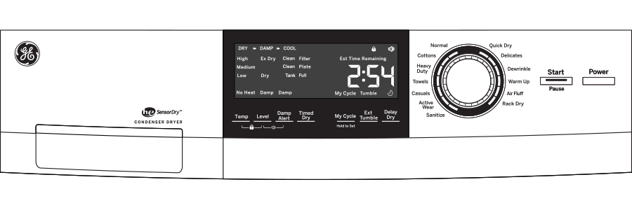 24" 4.1 Cu.Ft. Front Load Ventless Condenser Electric Dryer with Stainless Steel Basket view 18