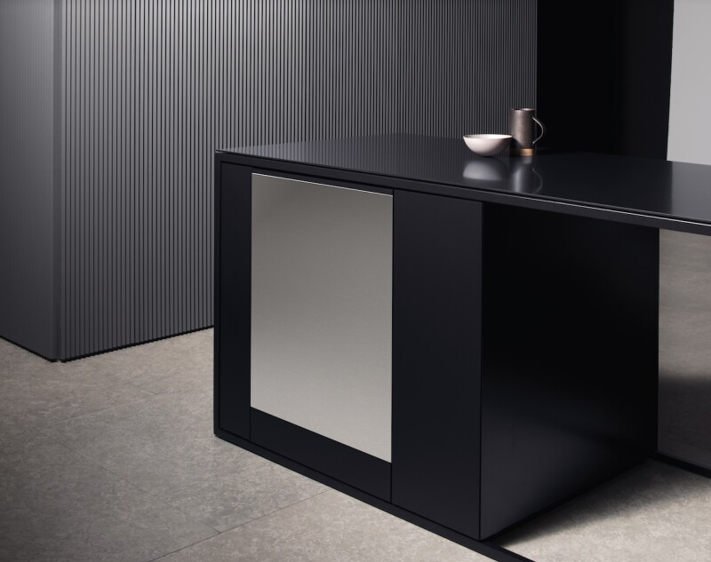 Int. front panel: W x H, 24 x 30 in Clean Touch Steel w/o handle & bore holes for fully integrated dishwashers GFVI70177