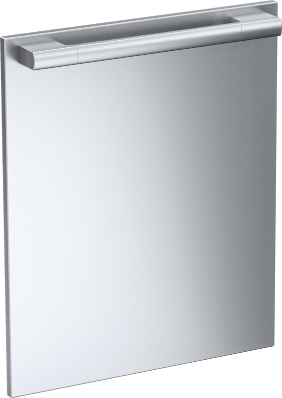 Int. front panel: W x H, 24 x 30 in in Clean Touch Steel finish with handle for fully integrated dishwashers. GFVI71177