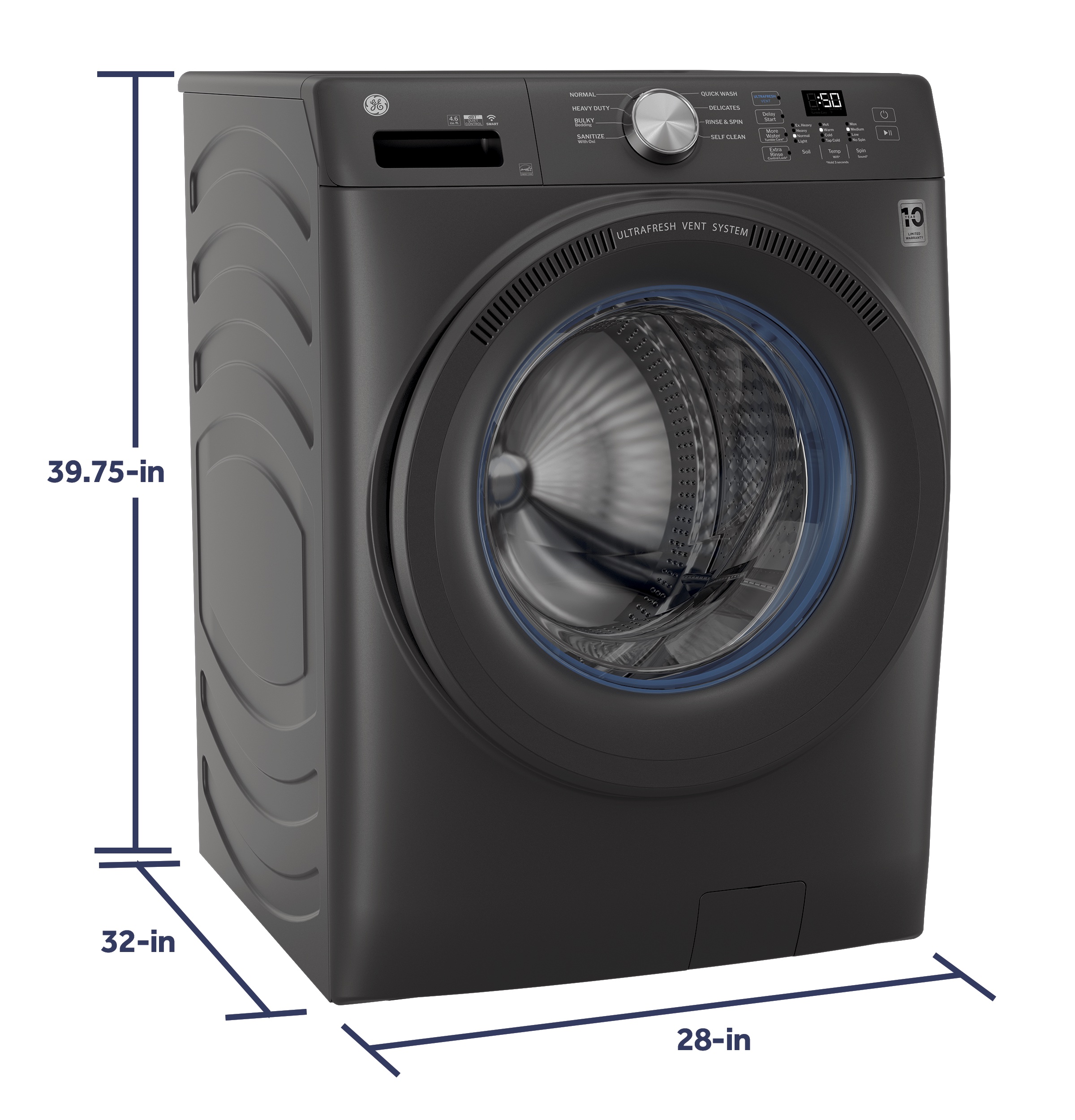 4.6 cu. ft. Capacity Smart Front Load Washer with UltraFresh Vent System with OdorBlock view 13