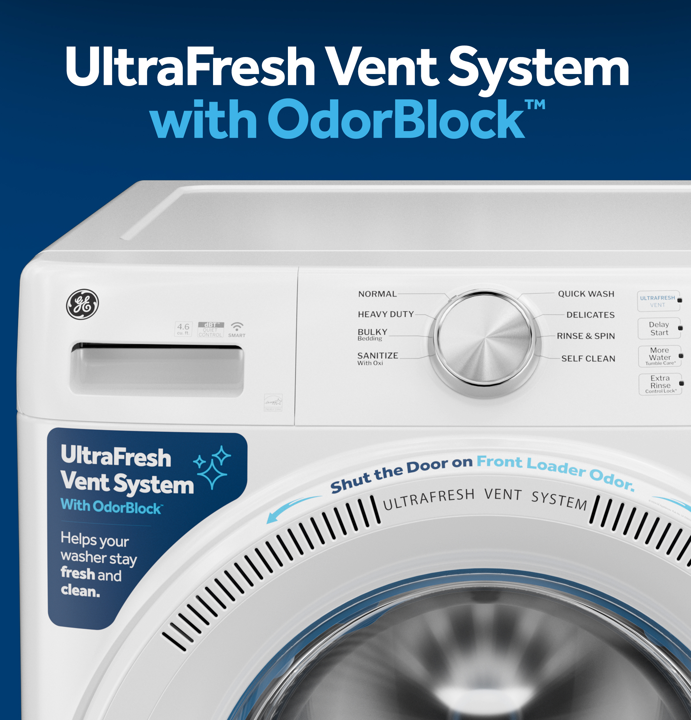 4.6 cu. ft. Capacity Smart Front Load Washer with UltraFresh Vent System with OdorBlock view 9