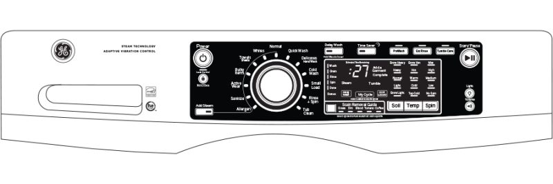 4.9 DOE cu. ft. Capacity RightHeight Front Load Washer with Steam GFW490RPKRR