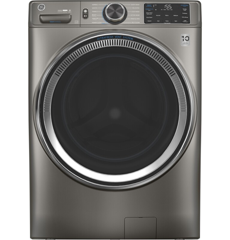 4.8 cu. ft. Capacity Smart Front Load Steam Washer with SmartDispense UltraFresh Vent System with OdorBlock and Steam GFW650SPNSN