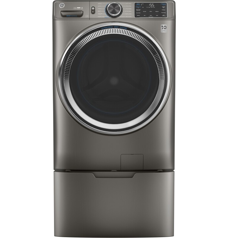 4.8 cu. ft. Capacity Smart Front Load Steam Washer with SmartDispense UltraFresh Vent System with OdorBlock and Steam GFW650SPNSN