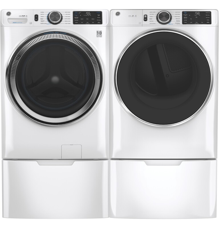 4.8 cu. ft. Capacity Smart Front Load Steam Washer with SmartDispense UltraFresh Vent System with OdorBlock and Steam GFW650SSNWW